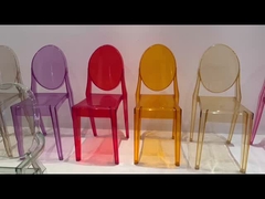 Chaises Chiavari transparentes en polypropylène Champagne Chaises Chiavari acryliques transparentes