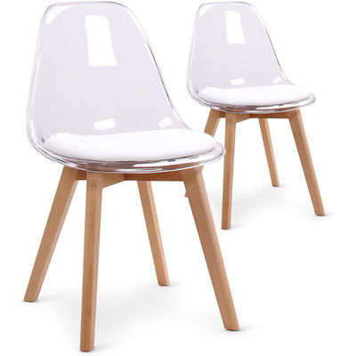 acheter Chaises de cuisine en plastique blanc acrylique transparent pour café fabrication en ligne