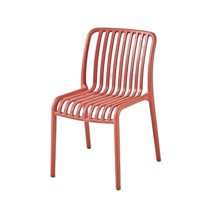 acheter Chaises à manger en fer forgé en extérieur Chaises à manger en plastique empilable en rouge fabrication en ligne
