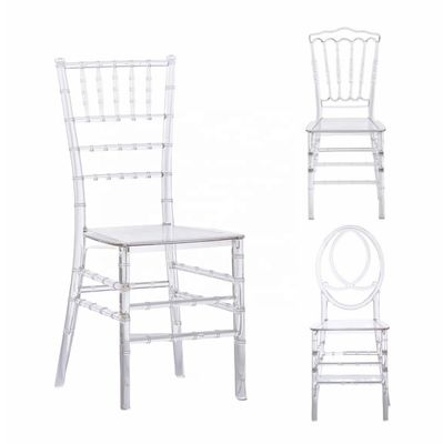 acheter PC / PP Location en plastique transparente cristalline Napoléon Acrylique Mariage Clair Chaises de banquet d'hôtel Chiavari fabrication en ligne