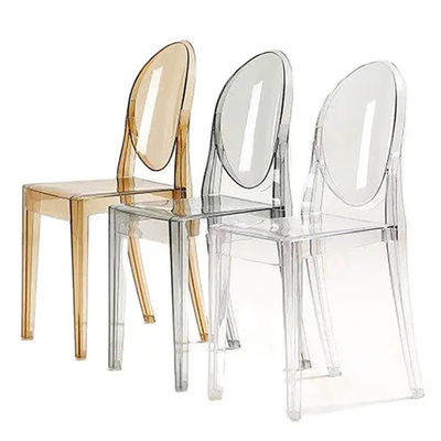 Chaises Chiavari transparentes en polypropylène Champagne Chaises Chiavari acryliques transparentes