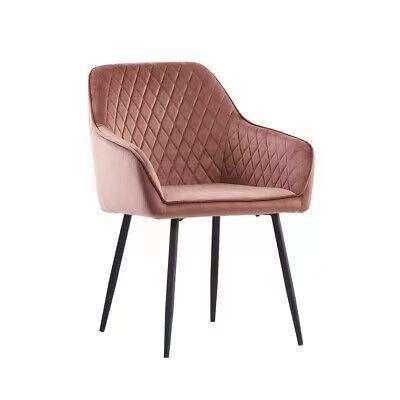 Italie Chaise de côté rembourrée en velours Chaises de luxe en tissu de velours