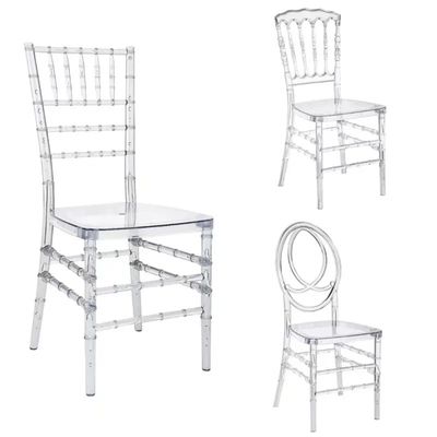 Chaise de phénix en résine transparente, en plastique transparent, chaise de mariage en acrylique