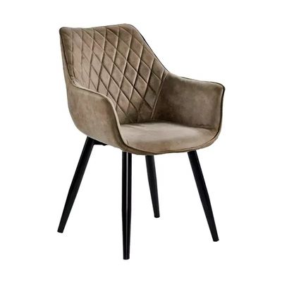 Chaises de salle à manger en velours OEM en velours tufté