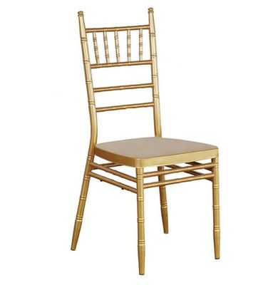 Restaurants Or Chaises Chiavari Mariage Cadre métallique Tissu Chaises de banquet