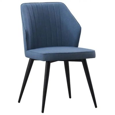 Chaises de cuisine rembourrées en PU en cuir avec des jambes en métal noir