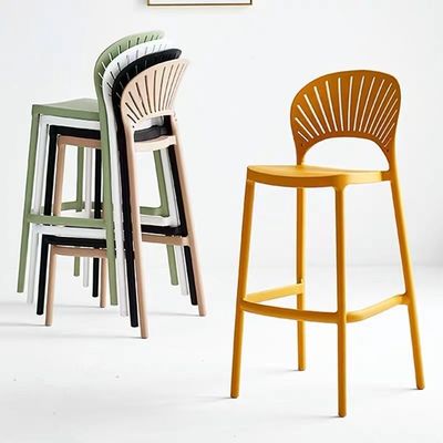 OEM ODM Tabouret en plastique moulé Orange Noir Tabourets en plastique