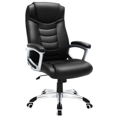 Chaise exécutive en cuir ergonomique pivotante