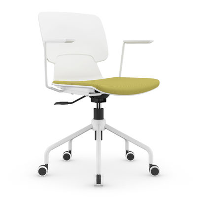 Chaise de conférence pivotante en plastique PP Bureau Chaise pivotante à roues
