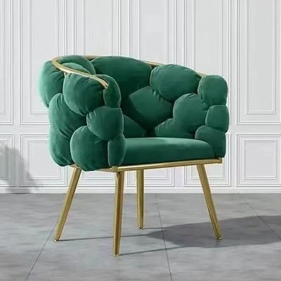 Chaise de cuisine en velours en tissu