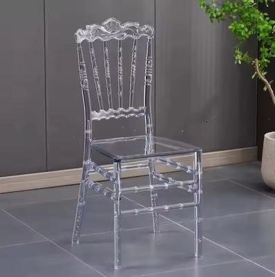 Chaises de chiavari empilées contemporaines PC Chaises de chiavari en cristal plastique