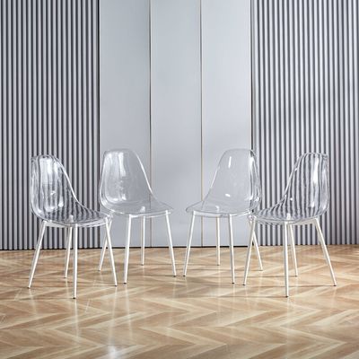 Chambre à coucher Chaises de salle à manger lucite transparentes