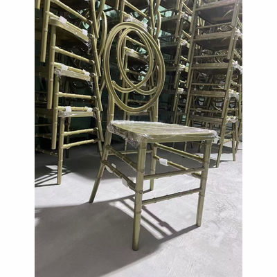Chaises événementielles empilables de luxe, taille mariage 41*38*92.5cm, mariage, banquet, chaises de salle à manger, PP, or, Phoenix, hôtel