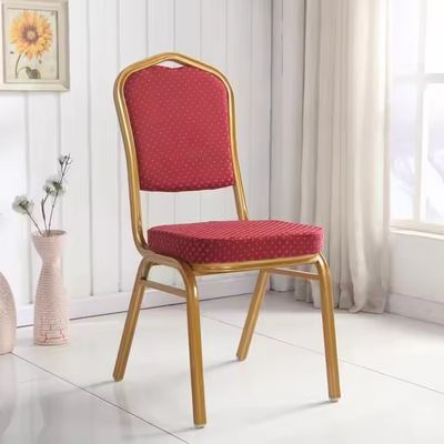 Chaises de banquet d'hôtel en fer doré empilables pour événements, 20 kg, dimensions d'emballage 60X80X100 cm, hôtel