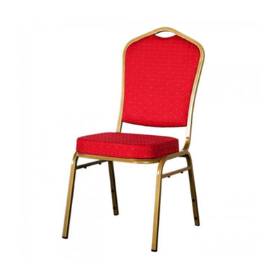 Échantillon gratuit de chaises de hall personnalisées avec pieds en métal, empilables, en tissu, pour mariage, hôtel, banquet