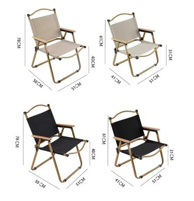 Chaise de camping pliante d'extérieur style Kermit, tube carré, siège de loisirs épais, pliable et portable